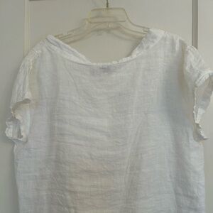 White linen blouse